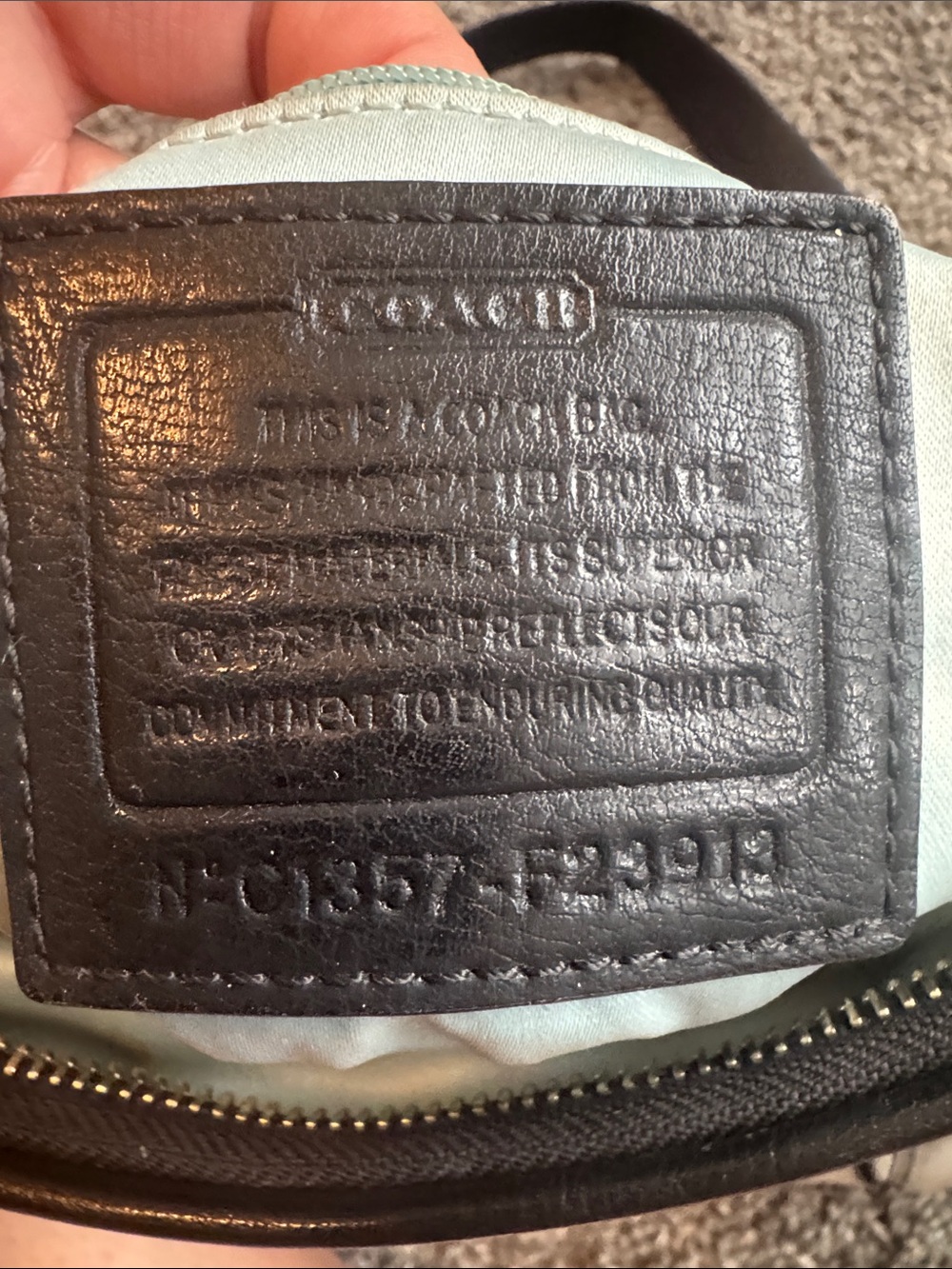 Coach Crossbody Bag in Black and silver Signature Print style#F23913 - Picture 4 of 7
